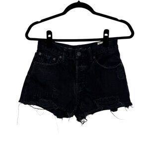 Free People Shorts SOFIA Distressed Button Fly Cutoff